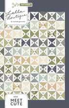 Load image into Gallery viewer, "Meet Cute" simple geometric triangle quilt In True Love fabric by Lella Boutique for Moda Fabrics. Make it with fat quarters, fat eighths, or scraps. Download the PDF here!