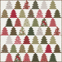 Load image into Gallery viewer, "Fir Tree Lane" Christmas tree quilt pattern by Lella Boutique. Fabric is Berry & Pine by Lella Boutique for Moda Fabrics. Download the PDF here!