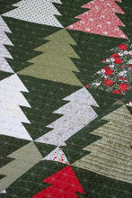 Load image into Gallery viewer, "Fir Tree Lane" Christmas tree quilt pattern by Lella Boutique. Fabric is Berry & Pine by Lella Boutique for Moda Fabrics. Download the PDF here!