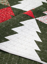 Load image into Gallery viewer, "Fir Tree Lane" Christmas tree quilt pattern by Lella Boutique. Fabric is Berry & Pine by Lella Boutique for Moda Fabrics. Download the PDF here!