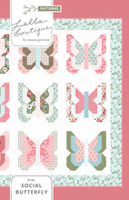 Load image into Gallery viewer, Social Butterfly fat quarter quilt by Vanessa Goertzen of Lella Boutique. Fat quarter friendly. Fabric is Lovestruck by Lella Boutique for Moda Fabrics.