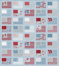 Load image into Gallery viewer, "Miss Americana" American flag quilt by Lella Boutique. Cute 4th of July quilt perfect for summertime in the USA. Fabric is Old Glory by Lella Boutique for Moda Fabrics. Download the PDF here!
