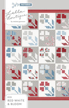 Load image into Gallery viewer, &quot;Red, White, &amp; Bloom&quot; Americana flower quilt by Lella Boutique. Cute 4th of July quilt perfect for summertime in the USA. Fabric is Old Glory by Lella Boutique for Moda Fabrics. Download the PDF here!