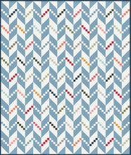 Load image into Gallery viewer, &quot;Persnickety&quot; herringbone quilt design in Magic Dot fabric by Lella Boutique for Moda Fabrics (October 2024).Charm pack friendly. Download the PDF pattern here!