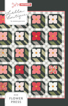 Load image into Gallery viewer, &quot;Flower Press&quot; flower quilt by Lella Boutique. Layer Cake or fat eighth friendly. Fabric is Love Blooms (and Magic Dot) by Lella Boutique for Moda Fabrics.