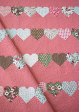 Load image into Gallery viewer, Love Day heart pattern by Lella Boutique. Simple heart pattern made with fat quarters or fat eighths. Fabric is Lovestruck by Lella Boutique for Moda Fabrics.