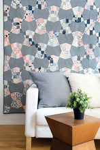 Load image into Gallery viewer, Lunchbox modern quilt from the book: Charm School - 18 Quilts from 5" Squares by Vanessa Goertzen of Lella Boutique. Get your autographed copy of the book here! Lots of great charm pack quilts. Fabric is Serenity by Amy Ellis for Moda Fabrics.