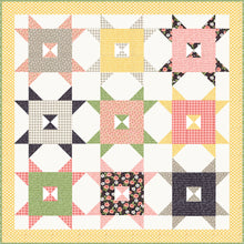 Load image into Gallery viewer, Barn Style farmhouse star quilt by Lella Boutique. Fat quarter friendly barn star quilt. Fabric is Farmer's Daughter by Lella Boutique for Moda Fabrics.