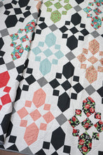 Load image into Gallery viewer, Cathedral star tile quilt by Lella Boutique. Fat quarter quilt. Fabric is Bloomington by Lella Boutique for Moda Fabrics.