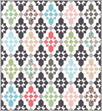 Load image into Gallery viewer, Cathedral star tile quilt by Lella Boutique. Fat quarter friendly. Fabric is Bloomington by Lella Boutique for Moda Fabrics.