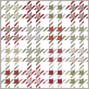 Checkmate houndstooth quilt by Vanessa Goertzen of Lella Boutique. Make it with fat quarters. Fabric is Christmas Eve by Lella Boutique for Moda Fabrics. Download the PDF here!