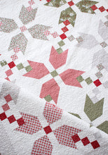 Load image into Gallery viewer, "Figgy Pudding" simple Christmas star quilt by Lella Boutique. Fat Quarter quilt. Fabric is Christmas Morning by Lella Boutique for Moda.