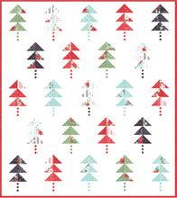 Load image into Gallery viewer, "Forest" scrappy tree quilt by Lella Boutique. Make the scrappy tree quilt blocks with charm packs. Fabric is Little Tree by Lella Boutique for Moda. Download the PDF here!