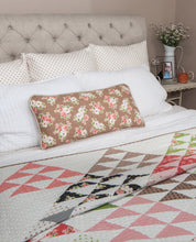 Load image into Gallery viewer, Homestead triangle quilt by Vanessa Goertzen of Lella Boutique. Layer Cake friendly. Fabric is Olive's Flower Market by Lella Boutique for Moda Fabrics.