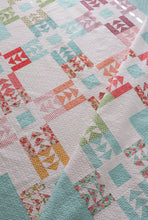 Load image into Gallery viewer, Bling diamond quilt made of flying geese set on point. Fabric is Lollipop Garden by Lella Boutique for Moda Fabrics. Make it with fat quarters or fat eighths. Download the PDF here.