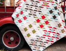 Load image into Gallery viewer, Checkmate houndstooth quilt by Vanessa Goertzen of Lella Boutique. Make it with fat quarters. Fabric is Juniper Berry by BasicGrey for Moda Fabrics. Download the PDF here!
