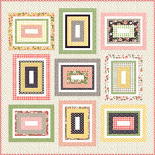 Load image into Gallery viewer, Kith & Kin jelly roll rectangle quilt. Cute farmhouse style quilt. Fabric is Farmer's Daughter by Lella Boutique for Moda Fabrics.