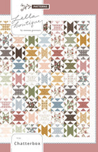 Load image into Gallery viewer, Chatterbox geometric quilt by Vanessa Goertzen of Lella Boutique. Jelly Roll or Layer Cake friendly. Fabric is Folktale by Lella Boutique for Moda Fabrics.