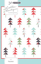 Load image into Gallery viewer, "Forest" scrappy tree quilt by Lella Boutique. Make the scrappy tree quilt blocks with charm packs. Fabric is Little Tree by Lella Boutique for Moda.