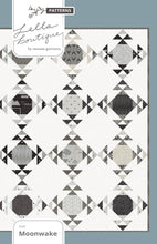 Load image into Gallery viewer, Moonwake geometric fat quarter quilt by Lella Boutique. Cool triangle design in Smoke & Rust fabric. Modern meets traditional quilt depending on fabric choices. Would make a good boy quilt! Download the pattern here.