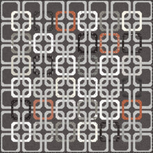 Load image into Gallery viewer, "Concord" overlapping rings quilt by Lella Boutique. Honeybun quilt. (Made with 1.5" strips). Fabric is Smoke & Rust by Lella Boutique for Moda Fabrics. Download the PDF here.