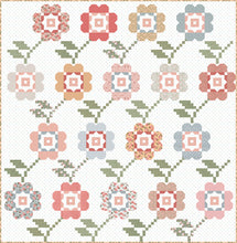 Load image into Gallery viewer, Bloomers flower quilt pattern by Vanessa Goertzen of Lella Boutique. Fabric is Country Rose by Lella Boutique for Moda Fabrics.