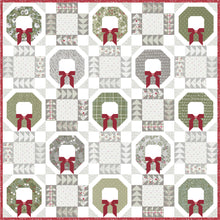 Load image into Gallery viewer, Good Tidings fat quarter Christmas wreath quilt pattern by Vanessa Goertzen of Lella Boutique. Fabric is Christmas Eve by Lella Boutique for Moda Fabrics shipping May 2023.