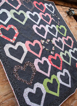 Load image into Gallery viewer, Open Heart quilt by Vanessa Goertzen of Lella Boutique. Make it with fat quarters or fat eighths. Fabric is Olive's Flower Market by Lella Boutique for Moda Fabrics.