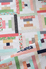 Load image into Gallery viewer, Parfait courthouse steps quilt from the book: Jelly Filled - 18 Quilts from 2-1/2&quot; Strips by Vanessa Goertzen of Lella Boutique. Get your autographed copy of the book here! Lots of great jelly roll strip quilts. Fabric is Sugar Pie + Farmer&#39;s Daughter + Little Miss Sunshine by Lella Boutique for Moda Fabrics.