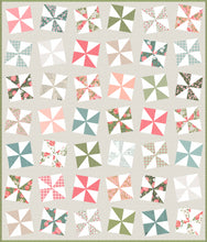 Load image into Gallery viewer, Shuffle pinwheel quilt pattern by Lella Boutique. Make it with charm packs. Fabric is Love Note by Lella Boutique for Moda Fabrics.