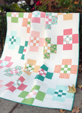 Load image into Gallery viewer, Smarty Pants plus sign quilt. Would make a cute boy quilt! Fabric is Sugar Pie by Lella Boutique for Moda Fabrics.