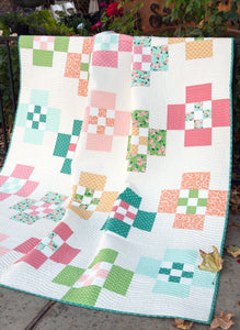 Smarty Pants plus sign quilt. Would make a cute boy quilt! Fabric is Sugar Pie by Lella Boutique for Moda Fabrics.