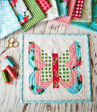 Load image into Gallery viewer, Social Butterfly mini quilt by Vanessa Goertzen of Lella Boutique. Fabric is Gooseberry by Lella Boutique for Moda Fabrics.