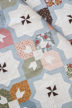 Load image into Gallery viewer, Sun Shower tile quilt by Lella Boutique. Fat eighth quilt. Fat quarter quilt. Fabric is Folktale by Lella Boutique for Moda Fabrics. Download the PDF here!