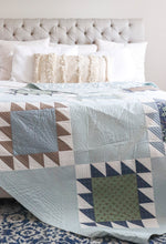 Load image into Gallery viewer, Sun Tea simple boho quilt. Make it with fat quarters. Fabric is Harvest Road by Lella Boutique for Moda Fabrics.