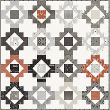 Load image into Gallery viewer, Trinkets boho quilt design by Lella Boutique. Fat quarter friendly. Fabric is Smoke & Rust. Modern quilt design would make a great boy quilt.