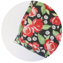 Load image into Gallery viewer, "Kiss & Makeup" hanging travel bag pattern by Lella Boutique. Great sewing pattern for a toiletry bag. Fabric is Bloomington by Lella Boutique for Moda Fabrics. Download the PDF here!