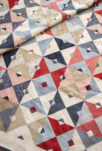 Load image into Gallery viewer, Double Dutch geometric triangle quilt by Lella Boutique. Make it with fat quarters or fat eighths. Fabric is Sweet Tea by Sweetwater for Moda Fabrics. Download the PDF here!