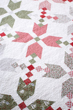 Load image into Gallery viewer, "Figgy Pudding" simple Christmas star quilt by Lella Boutique. Fat Quarter quilt. Fabric is Christmas Morning by Lella Boutique for Moda. Download the PDF here.