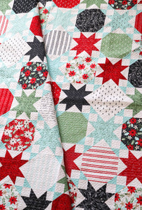Starstruck sawtooth star layer cake quilt by Vanessa Goertzen of Lella Boutique. Fabric is Little Tree by Lella Boutique for Moda Fabrics.