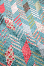 Load image into Gallery viewer, Modern Herringbone quilt by Lella Boutique. Make it with a Honeybun (1.5" strips) and fat quarters. Fabric is Bloomington by Lella Boutique for Moda Fabrics. Download the PDF here!
