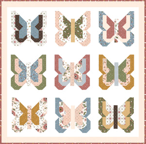 Social Butterfly quilt by Vanessa Goertzen of Lella Boutique. Fat quarter friendly. Fabric is Folktale by Lella Boutique for Moda Fabrics.