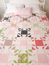 Load image into Gallery viewer, "Bedazzled" geometric gemstone quilt by Vanessa Goertzen of Lella Boutique. Make it with fat quarters or fat eighths! Fabric is Olive's Flower Market by Lella Boutique for Moda Fabrics Download the PDF here!