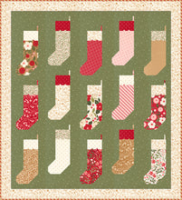 Load image into Gallery viewer, "By the Chimney" Christmas stocking quilt by Lella Boutique. Download the PDF here!