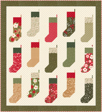 Load image into Gallery viewer, "By the Chimney" Christmas stocking quilt by Lella Boutique. Download the PDF here!
