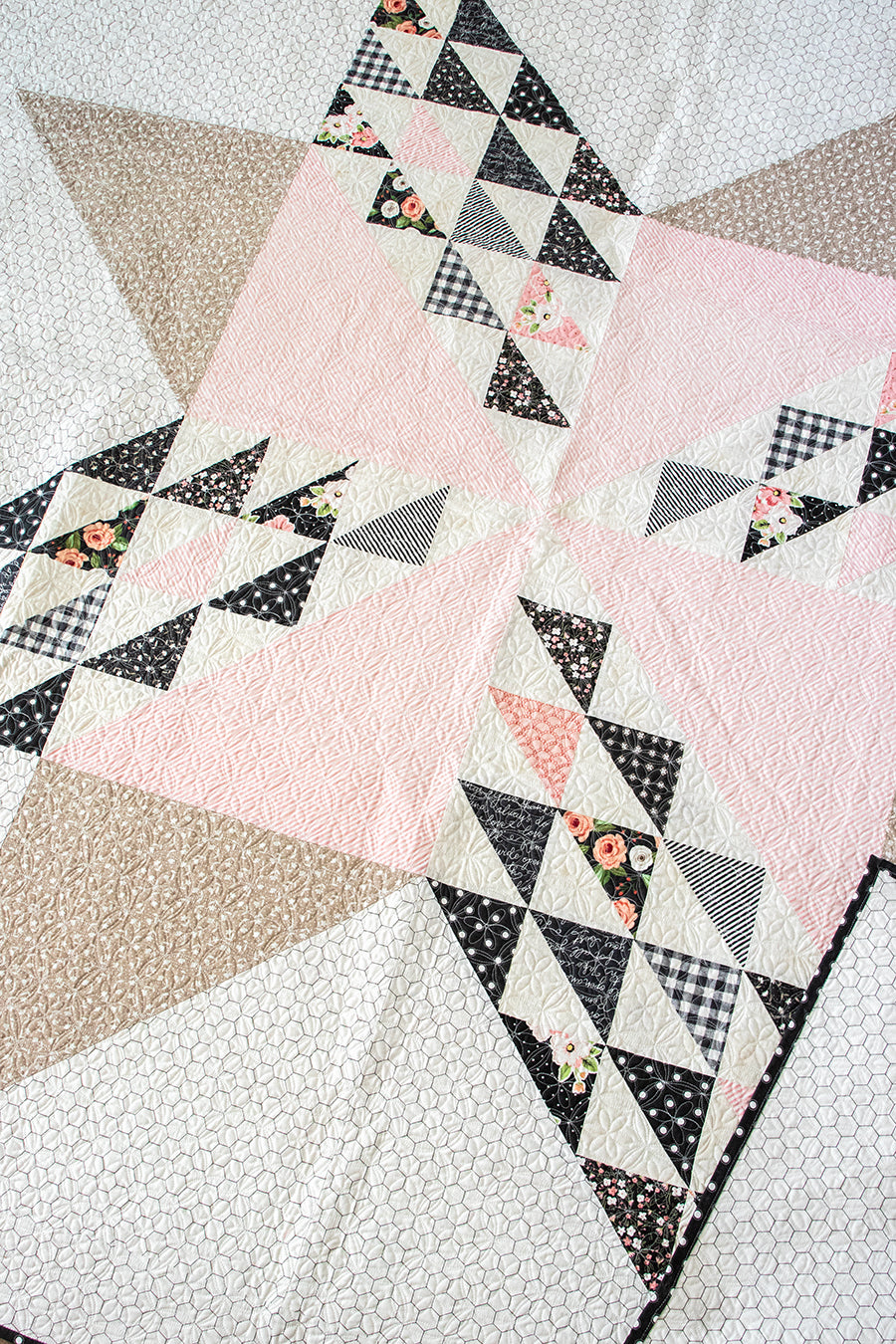 Sugar Cookie Quilt Model in Farmer's Daughter Fabric