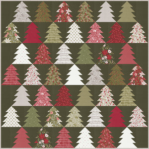 "Fir Tree Lane" Christmas tree quilt pattern by Lella Boutique. Fabric is Berry & Pine by Lella Boutique for Moda Fabrics. Download the PDF here!