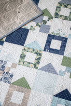 Load image into Gallery viewer, "House Party" scrappy house quilt made with 12 fat quarters of True Love Fabric by Lella Boutique for Moda Fabrics. Download the PDF here.