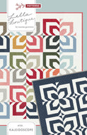 Kaleidoscope log cabin quilt by Vanessa Goertzen of Lella Boutique. Make it with a jelly roll. Fabric is Magic Dot by Lella Boutique for Moda Fabrics. Fun geometric quilt.