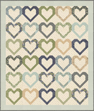 Load image into Gallery viewer, Open Heart quilt by Vanessa Goertzen of Lella Boutique. Make it with fat quarters or fat eighths. Fabric is True Love by Lella Boutique for Moda Fabrics. Download the PDF here!
